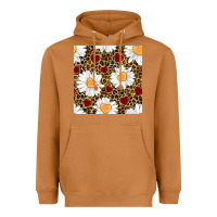 Meerkat valentines day daisy and leopard seamless pattern Heavyweight Hoodie - BundleAndBundleShop