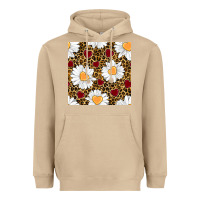 Mushroom valentines day daisy and leopard seamless pattern Heavyweight Hoodie - BundleAndBundleShop