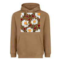 Toasted Coconut valentines day daisy and leopard seamless pattern Heavyweight Hoodie - BundleAndBundleShop