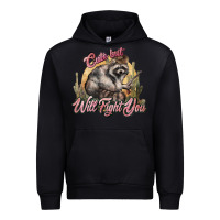 Black cute but will fight you racoon western Urban Hoodie - NancyCooperArtShop