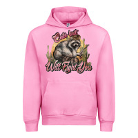Fuchsia Pink cute but will fight you racoon western Urban Hoodie - NancyCooperArtShop