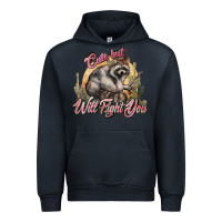Navy cute but will fight you racoon western Urban Hoodie - NancyCooperArtShop