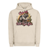 Pigment French Oak cute but will fight you racoon western Urban Hoodie - NancyCooperArtShop