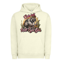 Pigment Pistachio cute but will fight you racoon western Urban Hoodie - NancyCooperArtShop