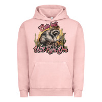 Pigment Salmon cute but will fight you racoon western Urban Hoodie - NancyCooperArtShop