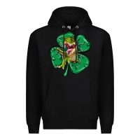 Black dinosaur st patricks day Premium Hoodie - MaliasSmallBusiness