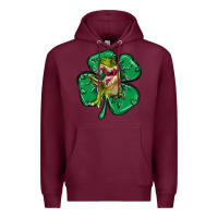 Burgundy dinosaur st patricks day Premium Hoodie - MaliasSmallBusiness