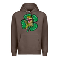 Coffee dinosaur st patricks day Premium Hoodie - MaliasSmallBusiness