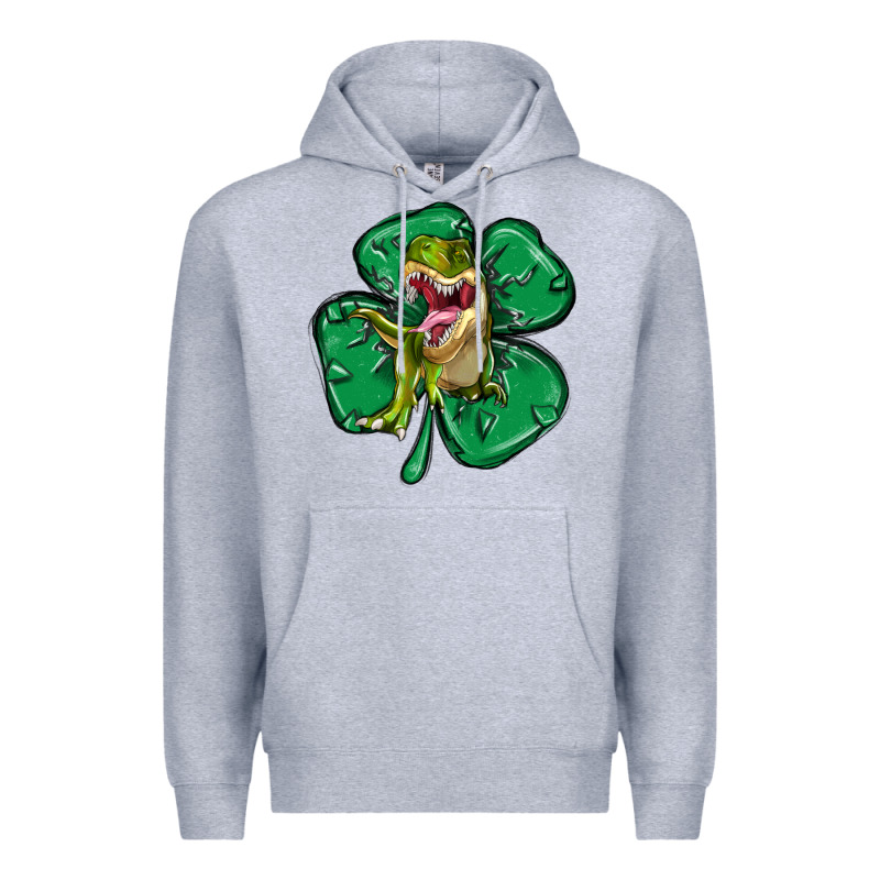 Dinosaur St Patricks Day Premium Hoodie by MaliasSmallBusiness | Teevron