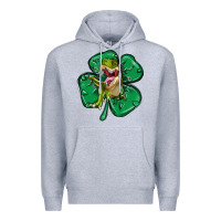 Heather Grey dinosaur st patricks day Premium Hoodie - MaliasSmallBusiness