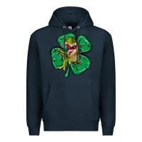 Navy dinosaur st patricks day Premium Hoodie - MaliasSmallBusiness
