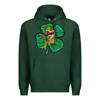 Sports Green dinosaur st patricks day Premium Hoodie - MaliasSmallBusiness