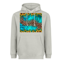 Moon Dust leopard turquoise sunflower Heavyweight Hoodie - JahusDesignShop