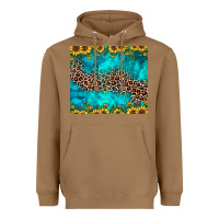 Toasted Coconut leopard turquoise sunflower Heavyweight Hoodie - JahusDesignShop