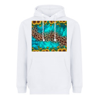 White leopard turquoise sunflower Heavyweight Hoodie - JahusDesignShop