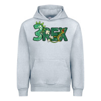 Heather Grey three rex Urban Hoodie - MaliasSmallBusiness
