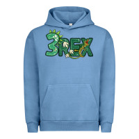 Pigment Pebble Blue three rex Urban Hoodie - MaliasSmallBusiness