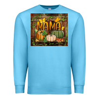 Ocean Blue mama pumpkin tumbler Premium Sweatshirt - BundleAndBundleShop