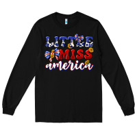 Black little miss america Long Sleeve Tee - texasbilliewilder