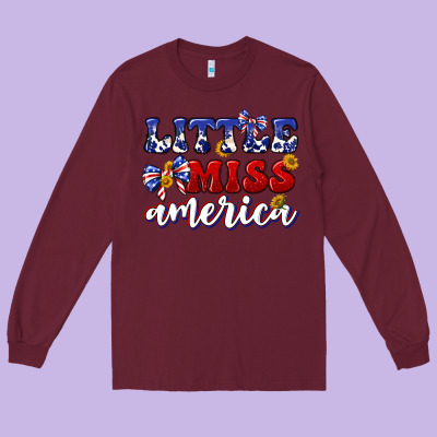 Long Sleeve Tee little miss america