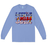 Colony Blue little miss america Long Sleeve Tee - texasbilliewilder