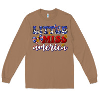 Toasted Coconut little miss america Long Sleeve Tee - texasbilliewilder