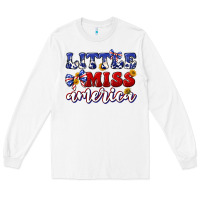 White little miss america Long Sleeve Tee - texasbilliewilder