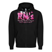 Black rn s make the world go around and everyone knows Zipper Hoodie - texasbilliewilder