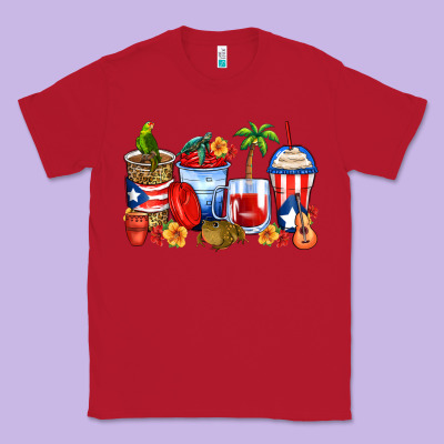Puerto Rico Coffee Cups Classic Tee Designed By Zillion Design Studio