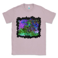 Lilac halloween skull and leopard background Classic Tee - BundleAndBundleShop