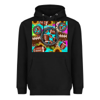 Black football tie dye gemstone sunflower Heavyweight Hoodie - JahusDesignShop