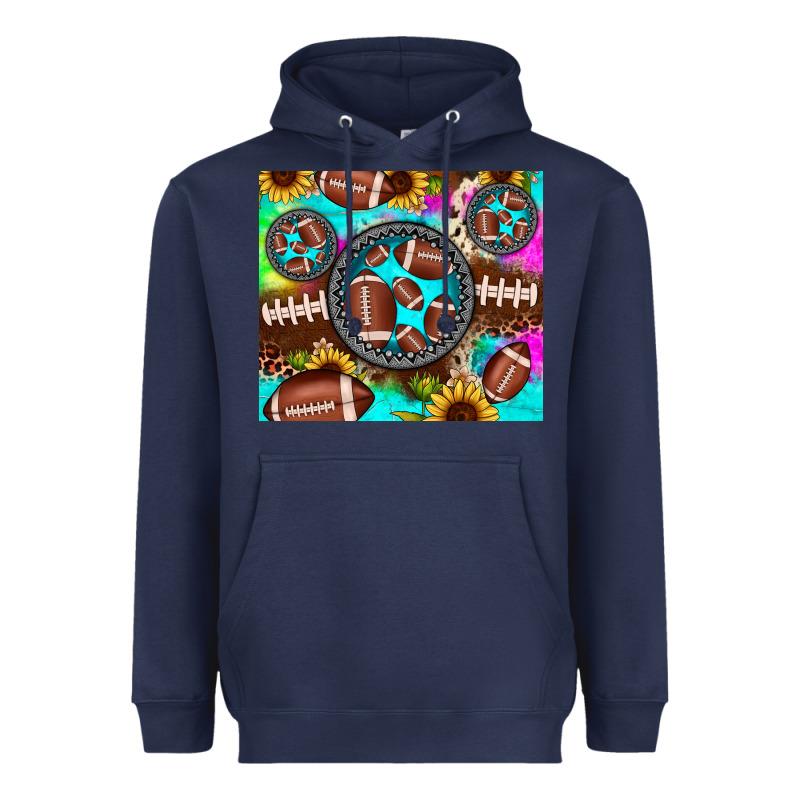 Football Tie Dye Gemstone Sunflower Heavyweight Hoodie by JahusDesignShop | Teevron