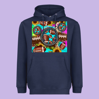 Football Tie Dye Gemstone Sunflower Heavyweight Hoodie Designed By Jahusdesignshop