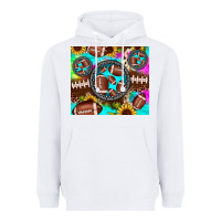 White football tie dye gemstone sunflower Heavyweight Hoodie - JahusDesignShop