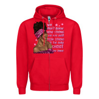 Red afro woman cancer Zipper Hoodie - texasbilliewilder