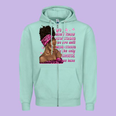 Afro Woman Cancer Zipper Hoodie Designed By Texasbilliewilder