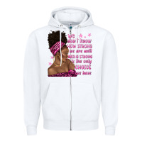 White afro woman cancer Zipper Hoodie - texasbilliewilder