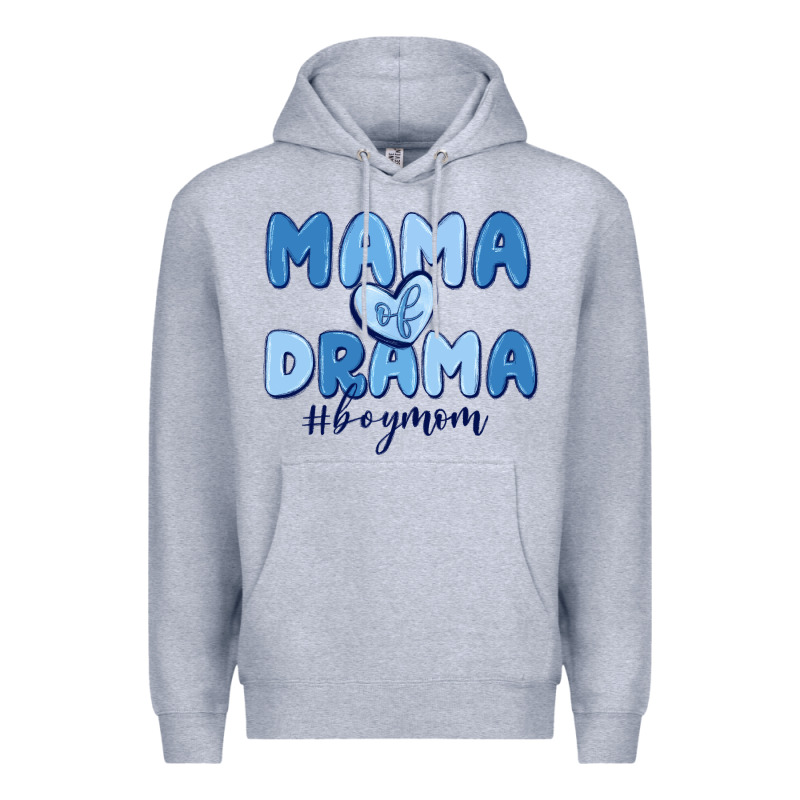 Mama Of Drama Boy Mom Premium Hoodie by MaliasSmallBusiness | Teevron