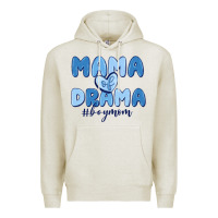 Oatmeal Heather mama of drama boy mom Premium Hoodie - MaliasSmallBusiness
