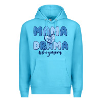 Ocean Blue mama of drama boy mom Premium Hoodie - MaliasSmallBusiness