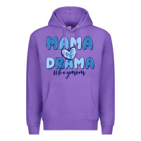 Purple mama of drama boy mom Premium Hoodie - MaliasSmallBusiness