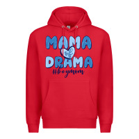 Red mama of drama boy mom Premium Hoodie - MaliasSmallBusiness
