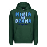 Sports Green mama of drama boy mom Premium Hoodie - MaliasSmallBusiness