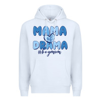 White mama of drama boy mom Premium Hoodie - MaliasSmallBusiness