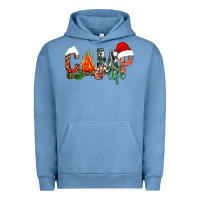 Pigment Pebble Blue christmas camp life Urban Hoodie - NancyCooperArtShop