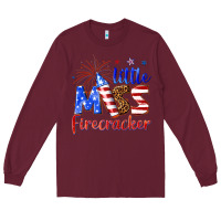 Burgundy little miss firecracker billie wilder Long Sleeve Tee - texasbilliewilder