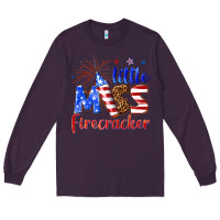 Plum little miss firecracker billie wilder Long Sleeve Tee - texasbilliewilder