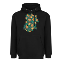 Black christmas gingerbread cookies patch Heavyweight Hoodie - BundleAndBundleShop
