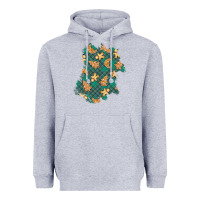 Heather Grey christmas gingerbread cookies patch Heavyweight Hoodie - BundleAndBundleShop