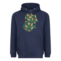 Christmas Gingerbread Cookies Patch Heavyweight Hoodie | Teevron